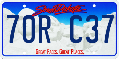 SD license plate 70RC37