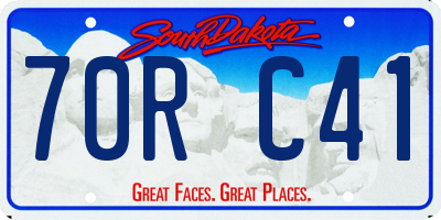 SD license plate 70RC41