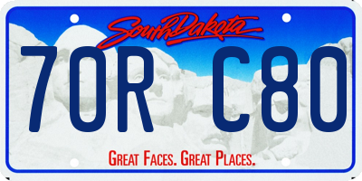 SD license plate 70RC80