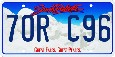 SD license plate 70RC96