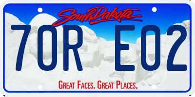 SD license plate 70RE02