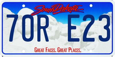 SD license plate 70RE23