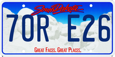 SD license plate 70RE26