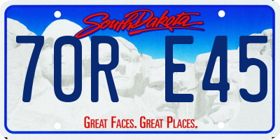 SD license plate 70RE45