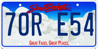 SD license plate 70RE54