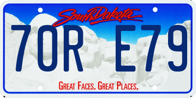 SD license plate 70RE79