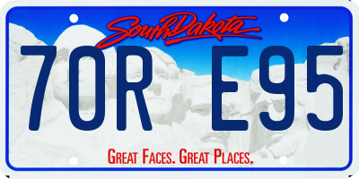 SD license plate 70RE95
