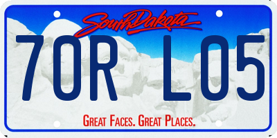 SD license plate 70RL05