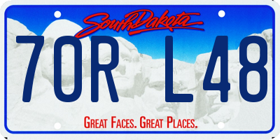 SD license plate 70RL48