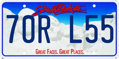 SD license plate 70RL55
