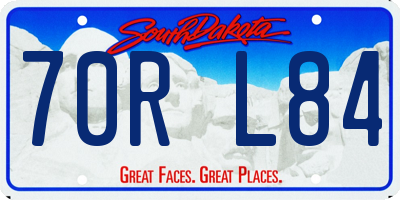 SD license plate 70RL84