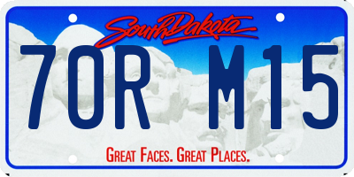 SD license plate 70RM15