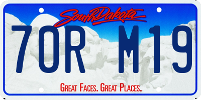 SD license plate 70RM19