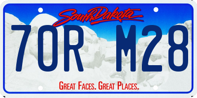 SD license plate 70RM28