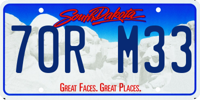 SD license plate 70RM33