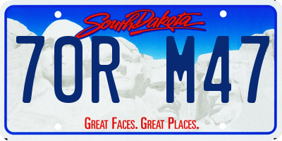 SD license plate 70RM47