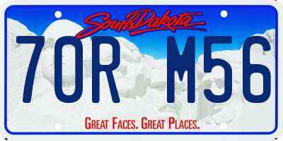 SD license plate 70RM56