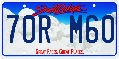 SD license plate 70RM60