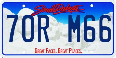 SD license plate 70RM66