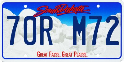 SD license plate 70RM72