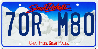 SD license plate 70RM80