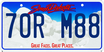 SD license plate 70RM88