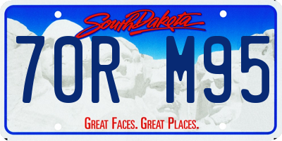SD license plate 70RM95