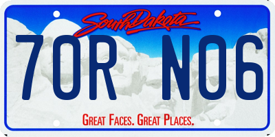 SD license plate 70RN06