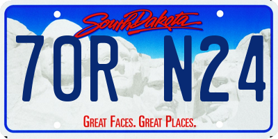 SD license plate 70RN24
