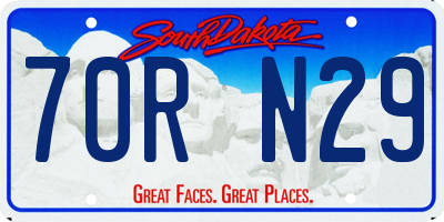 SD license plate 70RN29