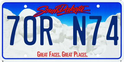 SD license plate 70RN74