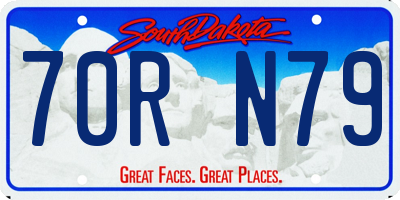 SD license plate 70RN79