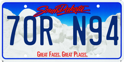 SD license plate 70RN94