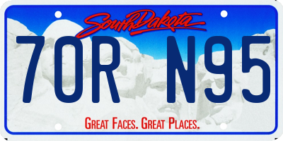 SD license plate 70RN95