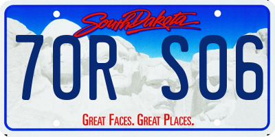 SD license plate 70RS06
