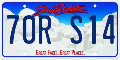 SD license plate 70RS14