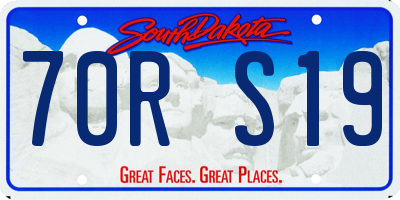 SD license plate 70RS19