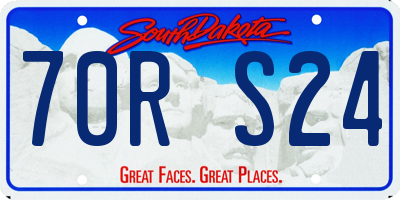 SD license plate 70RS24