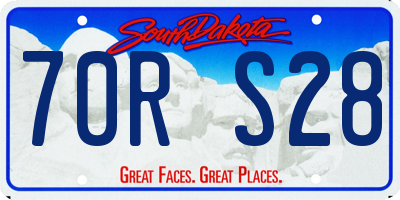 SD license plate 70RS28