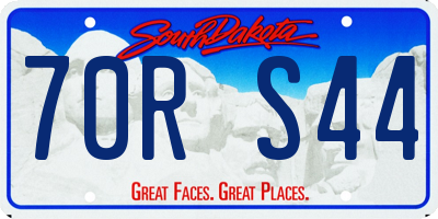 SD license plate 70RS44