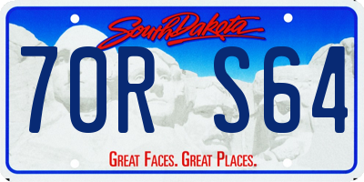 SD license plate 70RS64