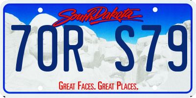 SD license plate 70RS79