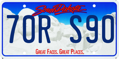 SD license plate 70RS90