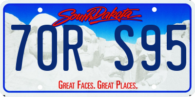 SD license plate 70RS95