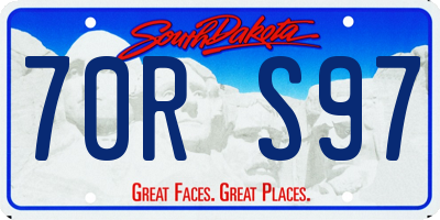 SD license plate 70RS97