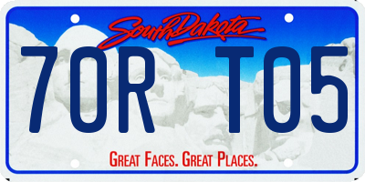 SD license plate 70RT05