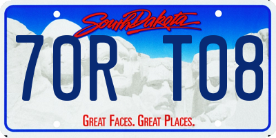 SD license plate 70RT08
