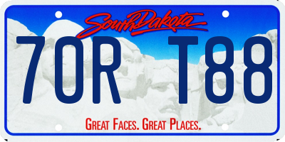 SD license plate 70RT88