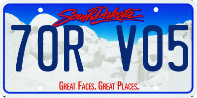 SD license plate 70RV05