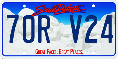 SD license plate 70RV24